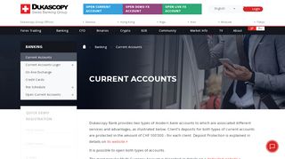
                            5. Current Accounts :: Dukascopy Bank SA | Swiss Forex Bank | ECN ...