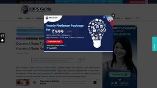 
                            2. Current Affairs Today 16th & 17th September 2018 ... - IBPS Guide