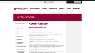 
                            7. Current Applicant | Western Sydney University