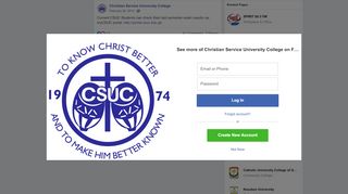 
                            3. Current CSUC Students can check their... - Christian Service ...