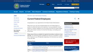 
                            4. Current Federal Employees - Federal Aviation Administration