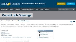 
                            6. Current Job Openings | FHLBank Chicago