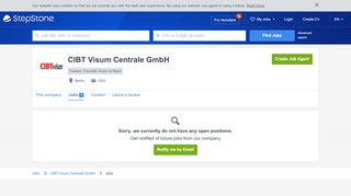 
                            11. Current jobs at CIBT Visum Centrale GmbH | StepStone.