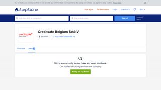 
                            12. Current jobs at Creditsafe Belgium SA/NV | StepStone.