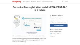 
                            5. Current online registration portal NEON (FAST-NU) is a ... - ...