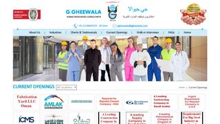 
                            3. Current Openings | Job Seekers | G.Gheewala