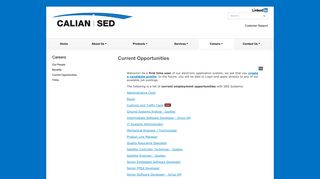 
                            11. Current Opportunities - SED Systems | SED Systems