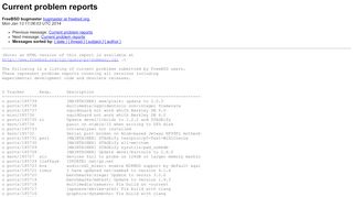 
                            8. Current problem reports - FreeBSD mailing lists