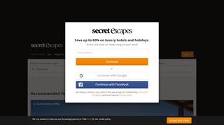 
                            3. Current sales | Save up to 60% on luxury travel | Secret Escapes