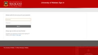 
                            11. Current Staff Login - University of Waikato