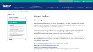 
                            4. Current Students - Mater Education