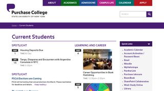 
                            2. Current Students • Portals • Purchase College