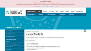 
                            3. Current Students - University of Canberra