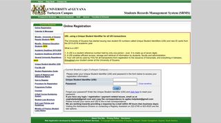 
                            12. Current Students - University of Guyana - Current Students Login ...