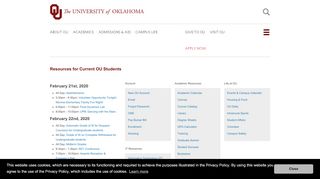 
                            3. Current Students - University of Oklahoma