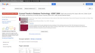 
                            6. Current Trends in Database Technology - EDBT 2006: EDBT 2006 ... - Rezultate Google Books