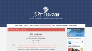 
                            10. Current Trip Update | JS Pet Transport