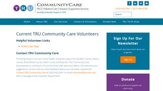 
                            3. Current TRU Community Care Volunteers