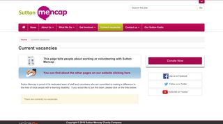 
                            10. Current vacancies - Sutton Mencap