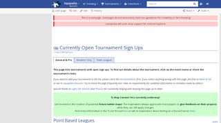 
                            13. Currently Open Tournament Sign Ups - Liquipedia - The StarCraft II ...