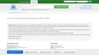 
                            12. Currículo de Supervisora Operações e Back Office em Belo Horizonte ...