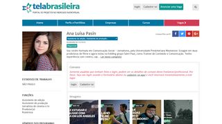 
                            13. Currículo online de Ana Luísa Pasin | Assistente de edição, Roteirista ...