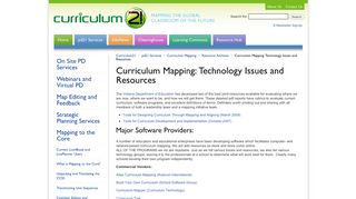 
                            8. Curriculum Mapping: Technology Issues and Resources - Curriculum21