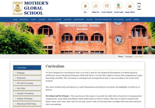 
                            10. Curriculum - Mothers Global Public School