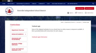 
                            10. Curriculum / Textbook Login - Kerrville ISD