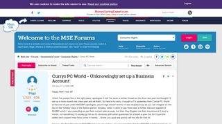 
                            7. Currys PC World - Unknowingly set up a Business Account ...