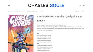 
                            13. Curse Words Variant Bundles Signed (Vol. 1, 2, 3) — Charles Soule