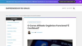 
                            10. → Curso Afiliado Orgânico Funciona? [Tráfego Grátis Online!] ?
