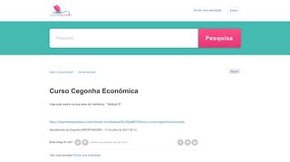 
                            7. Curso Cegonha Econômica – Qual é a sua dúvida?