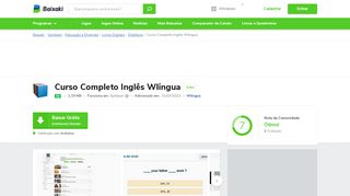 
                            8. Curso Completo Inglês Wlingua Download - Baixaki