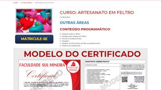 
                            11. Curso de Artesanato em Feltro - Grátis