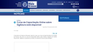 
                            6. Curso de Capacitação Online sobre SigEduca está disponível - Seduc