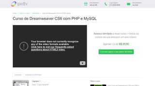 
                            11. Curso de Dreamweaver CS6 com PHP e MySQL - iped.tv