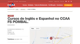 
                            9. Curso de Inglês e Espanhol é no CCAA FS POMBAL – CCAA