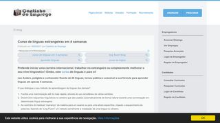 
                            13. Curso de línguas estrangeiras em 4 semanas - Cantinho do Emprego