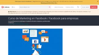 
                            12. Curso de Marketing en Facebook / Facebook para empresas | Udemy