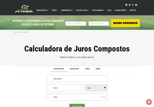 
                            4. Curso de Trader Esportivo - Calculadora - Investimento Futebol