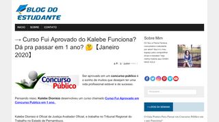 
                            13. → Curso Fui Aprovado do Kalebe Funciona?【Dá pra passar em 1 ano ...