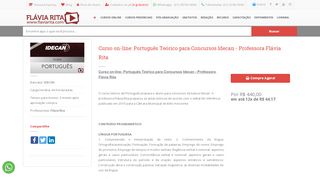 
                            10. Curso on-line: Português Teórico para Concursos Idecan - Professora ...