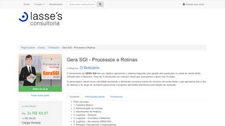 
                            8. Curso Online de Gera SGI - Processos e | Universidade Lasse's