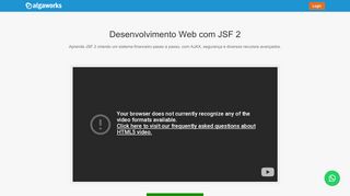 
                            4. Curso Online Desenvolvimento Web com JSF 2 - AlgaWorks