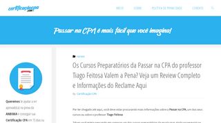 
                            6. → Curso Passar na CPA - Tiago Feitosa ( É BOM? VALE A PENA? )