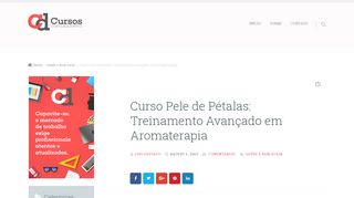 
                            4. → Curso Pele de Pétalas 【Treinamento Avançado em Aromaterapia】