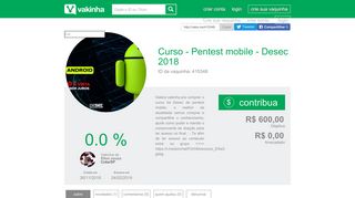 
                            12. Curso - Pentest mobile - Desec 2018 - Vaquinhas online | Vakinha ...