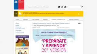 
                            12. Curso Prepárate y Aprende Versión 20 | ONEMI: Ministerio del Interior ...