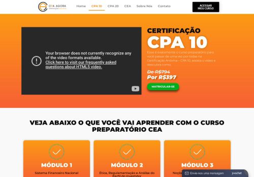 
                            13. Curso Preparatório CPA 10 | Passe em até 15 dias - CPA Agora